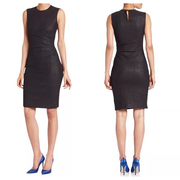 NWOT Diane Von Furstenberg Sparkle Little Black Dress DVF Size 4 MSRP $394 - Picture 2 of 5